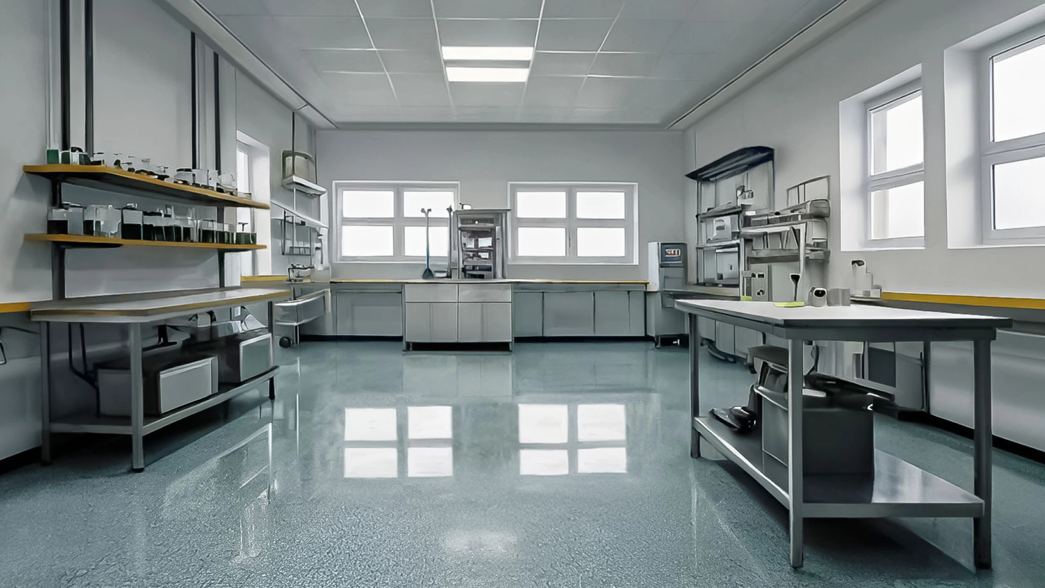Полимерные наливные полы для химических лабораторий